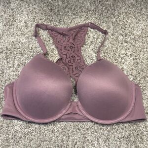 Victoria's Secret Plum Lace Back Bra